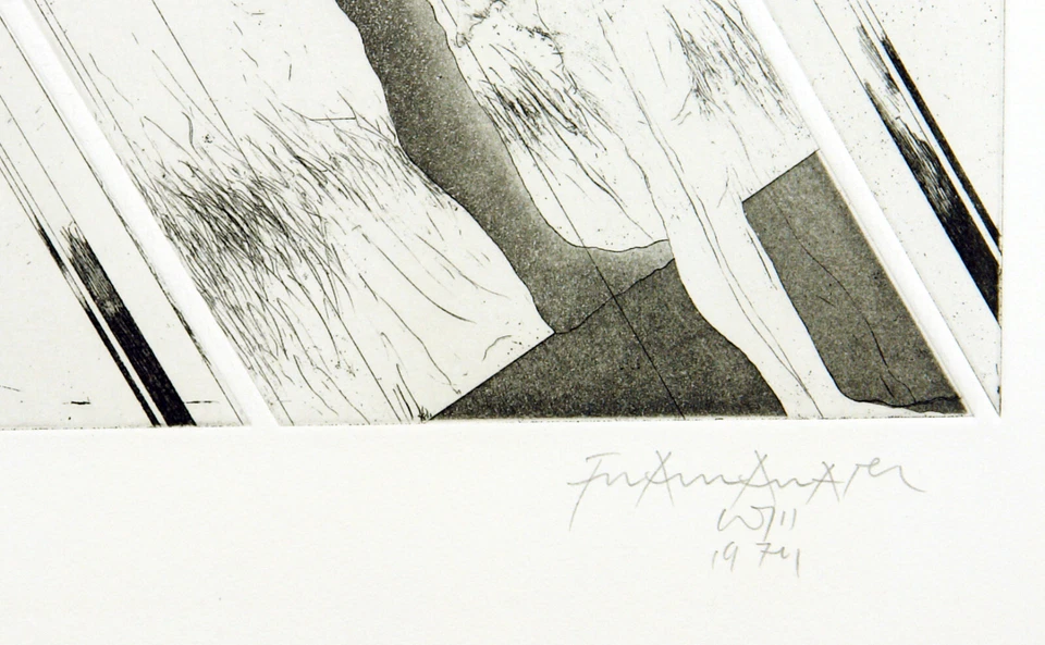 "Rücklage", 1974. Aquatinta Franz Anatol WYSS (*1940 SUI), handsigniert - Bild 3 von 3