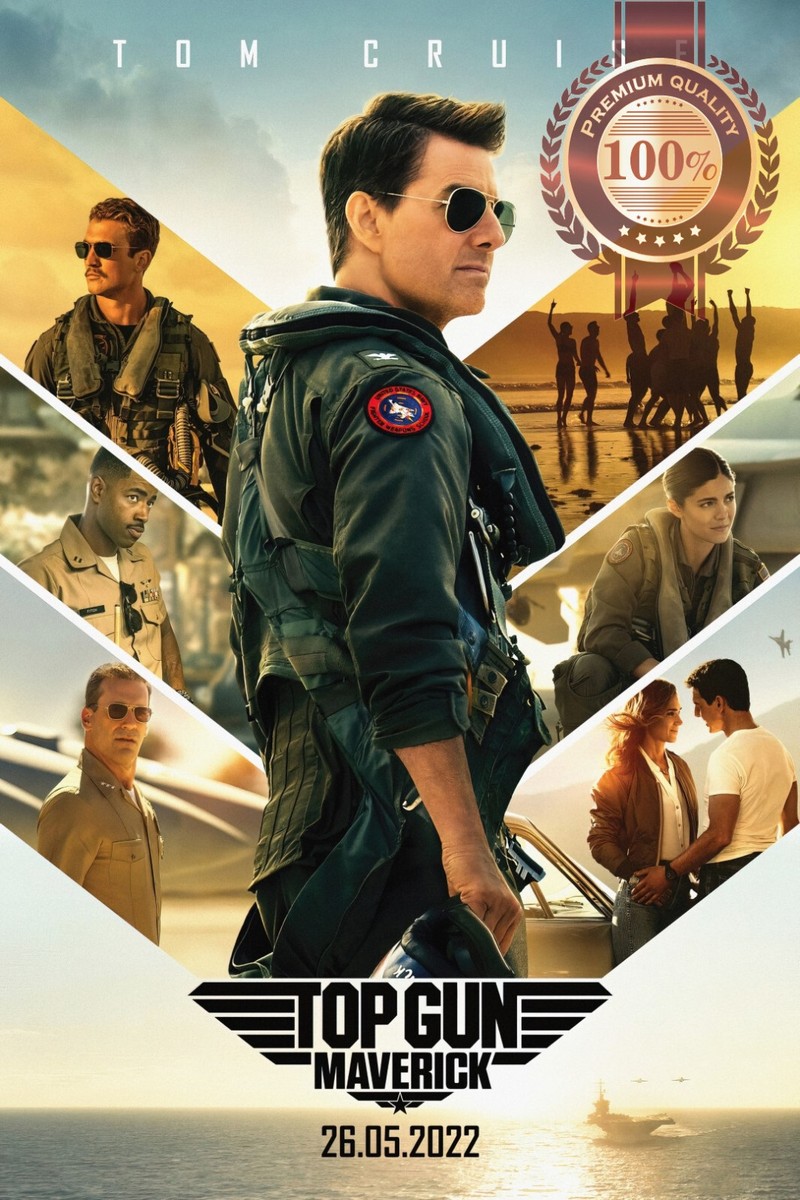 TOP GUN MAVERICK CAST 2022 ORIGINAL OFFICIAL CINEMA FILM PRINT