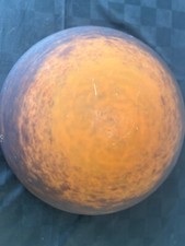 Muller Frères Lunéville vasque luminaire Pate de Verre Art Déco signée 40 cm