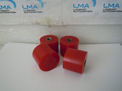 LOT of 4 x STANDOFF INSULATOR STAND OFF 30mm X 38mm RED CYLINDER 10mm BORE