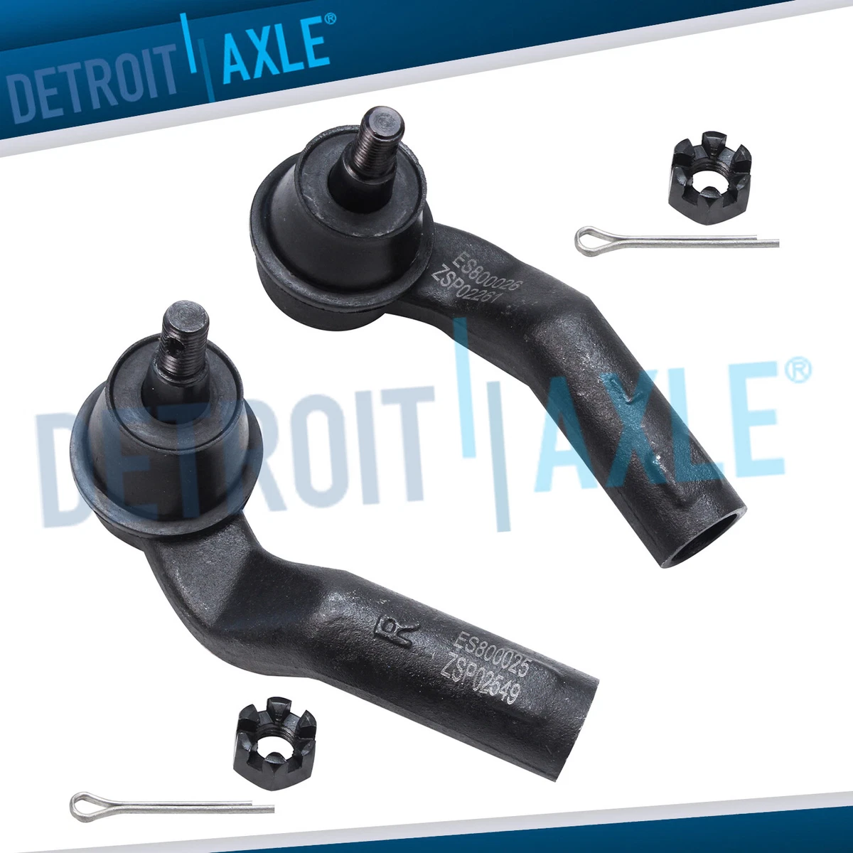 Front Outer Tie Rod End Pair for 2004-2013 Mazda 3 2006-2010 2012 