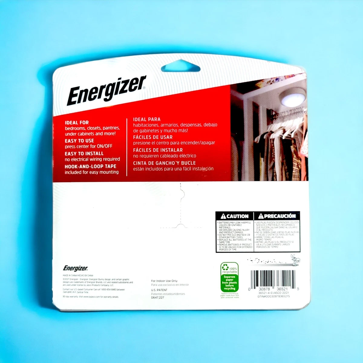 Energizer Tap LED Moon Cabinet Light