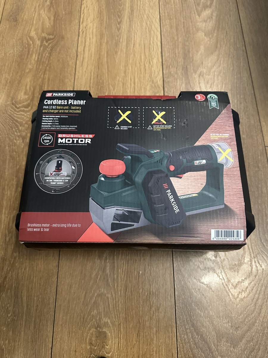 Parkside 12V Cordless Planer Brushless Motor -(Without Battery And  Charger), NEW