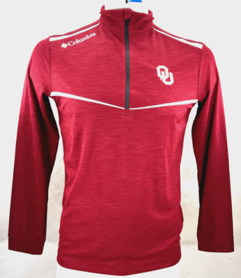 NEW Oklahoma Sooners OU Columbia Omni-Wick 1/4 Zip Golf Pullover LS Shirt Men XL