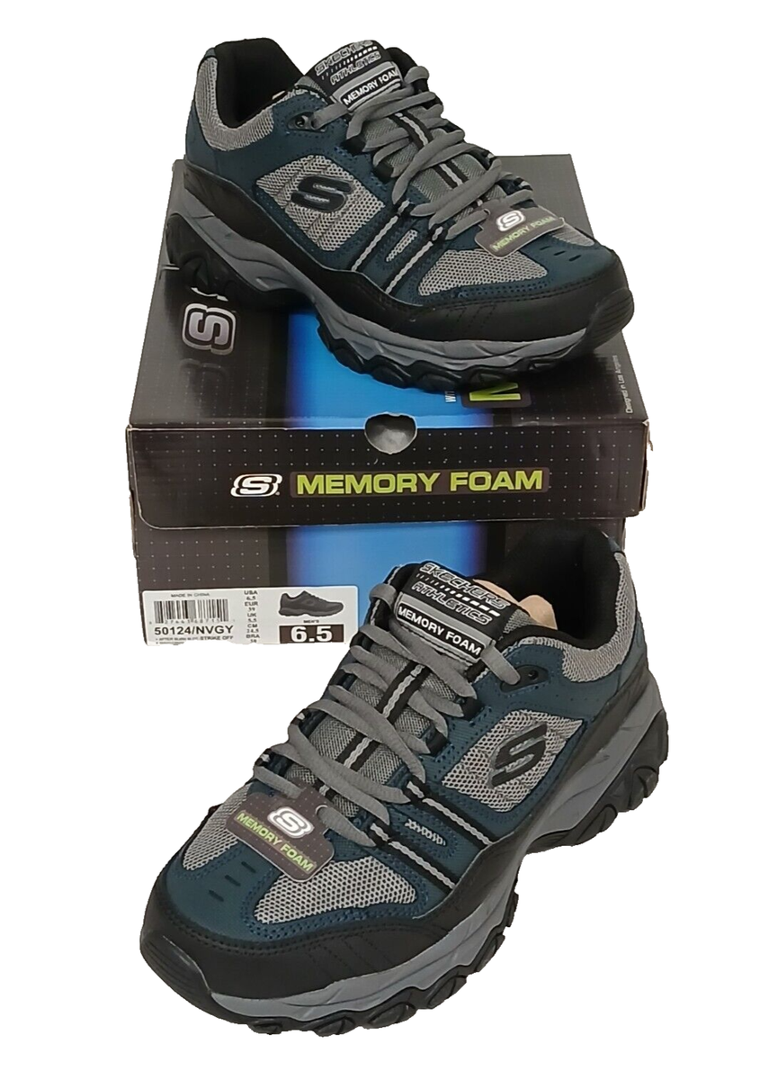 NEW Skechers After Burn Strike Off Mens Memory Foam Shoes 50124/NVGY SIZE: 