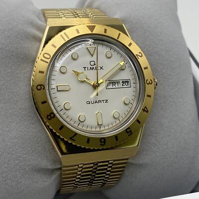 Timex Q Timex Gold-Tone Steel MOP White Dial Quartz Ladies  display picture 3
