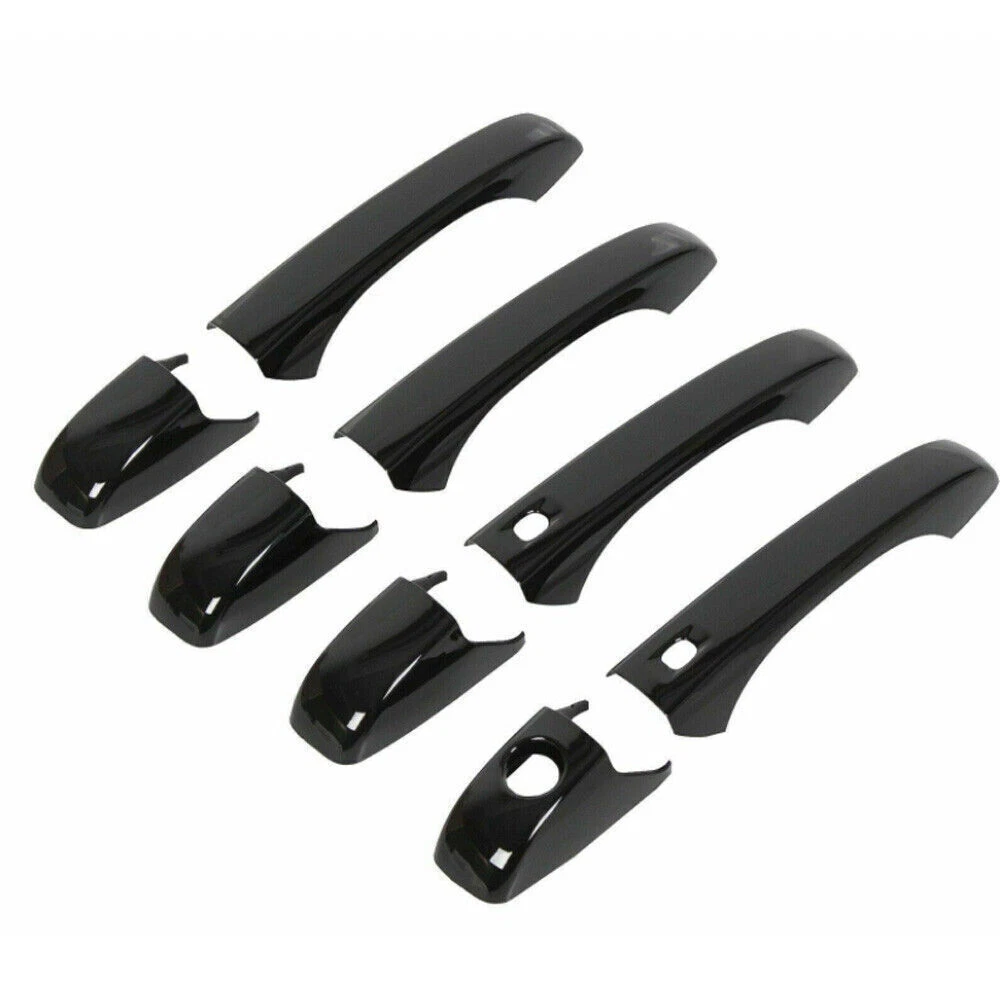 ABS Gloss Black Smart Keyhole Door Handle Cover For 2011-21 Jeep Grand Cherokee