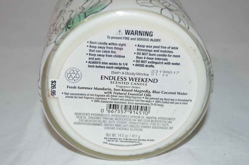Bath And Body Works Candle 3 Wick eBay
