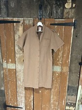 St Michael M&S Dress Brown Collared Button-Up Pocket Women's 18 Short Vintage