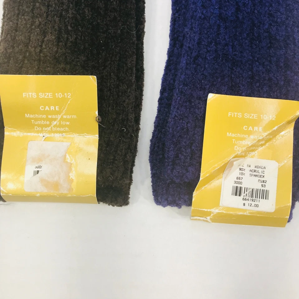 2 pares de meias femininas Lane Bryant Ac-Cents tamanho 10-12 azul marrom novas - Imagem 4 de 4