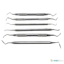 Dental Extraction Cleaning and Filler Instrument Set of 6