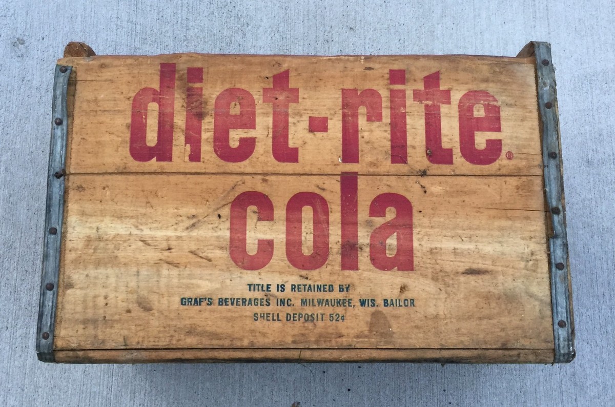 Vintage Grandpa Graf's Soda Beverages Wooden Crate Case Milwaukee