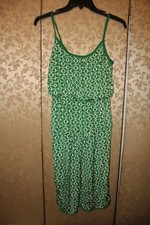 Tracy Reese Anthropologie Green White Multi-Color Circle Geometric Dress Sz P S