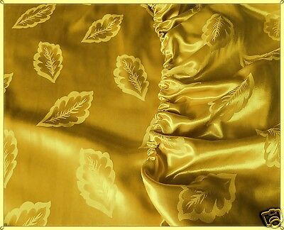 Blättermuster Größe 100 cm x 200 cm Spannbettlaken Glanzsatin Farbe Gold m