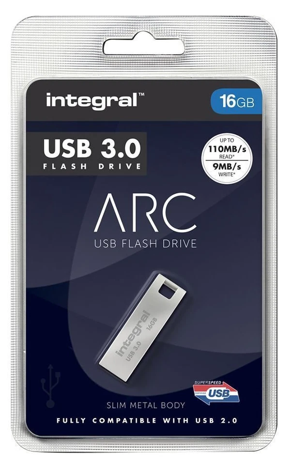 INTEGRAL - Pemacu Flash ARC Logam USB 3.0, 16GB - Image 2 of 2