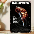 Vintage Halloween Horror Movie Drilled Tin Metal Signs Home Décor 8x12