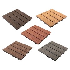 Textured Look Composite Deck Board Grains Interlocking Patios Deck