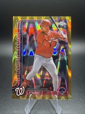 2025 Topps Chrome Nathaniel Lowe Gold Raywave Refractor #/50 Nationals 49