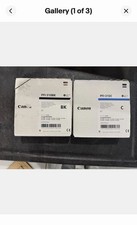 LOT OF 2 NEW GENUINE CANON PFI-310 BLACK  CYAN INKS