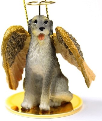 Irish Wolfhound Dog ANGEL Tiny One Ornament Figurine Statue