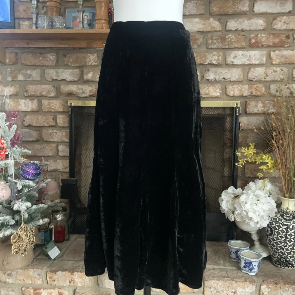 Falda Acampanada Trompeta Terciopelo Talla 8 Negra Cachicha Fiesta Vacaciones Hada Y2K Foto 2 de 4