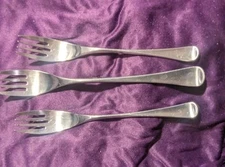 3 F B Rogers COBRA Satin 18-8 Stainless Japan Flatware FORKS MCM
