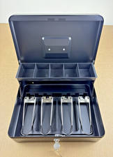 Large Portable Cash Box with Combination Lock & Cantilever Tray - 11.8"x9.5&lsquo;&rsquo;