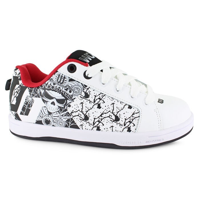 Men's World Industries Reflect Skate Shoes  -  White/Black/R