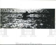 1990 Press Photo Flint Bishop trains for 1992 Olympic Kayak team at Bayou Gauche