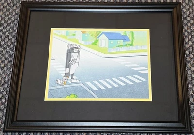 1960s MGM CHUCK JONES TOM & JERRY PRODUCTION ANIMATION CEL OF TOM FRAMED ON OBG - Image 1 of 3