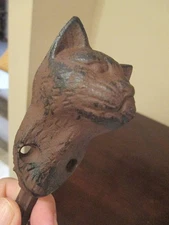 Esschert Design Rustic Cast Iron 6" Cat HOOK Coat or Key w/Tag