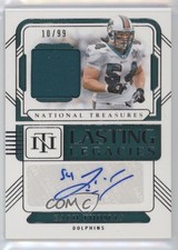 2024 Panini National Treasures Lasting Legacies 10/99 Zach Thomas Auto HOF 6fs
