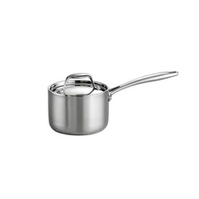 Tri-Ply Clad Stainless Steel 1.5-Quart Sauce Pan with Lid, Induction-Ready