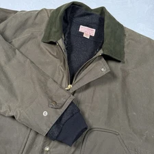 Filson Shelter Cloth Coat 460N Tin Cloth Green Style 92 Liner Men’s XL USA Mens