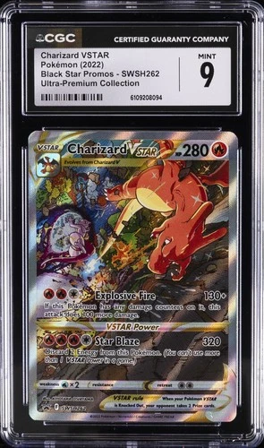 2022 POKEMON BLACK STAR PROMOS ULTRA-PREM COLL #SWSH262 CHARIZARD VSTAR CGC 9