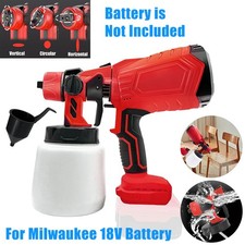 Cordless Airless Sprayer Electric HVLP Paint Spray Gun For Milwaukee 18V Battery