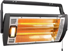 Electric Garage Heater 120V, 750/1500W Ceiling Mount Space Heater for Garage, Sh