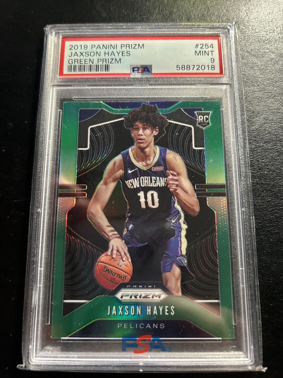 2019 Panini Prizm #254 Jaxson Hayes Green Prizm PSA 9