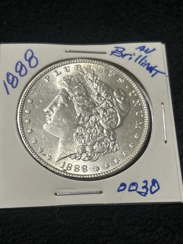 1888 Philadelphia Morgan Silver Dollar AU ++ Brilliant