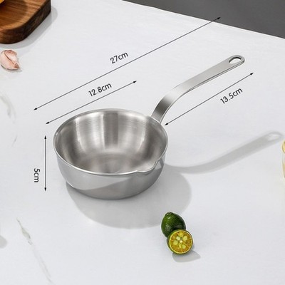 Mini Egg Pan, 304 Stainless Steel Omelet Pan, Butter Warmer Small Pot Cooking
