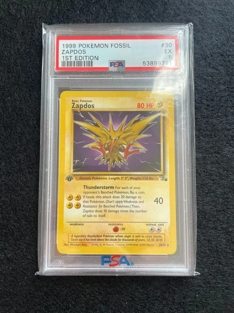 Rare Fossil Pokémon Individual Trading Cards with First Edition