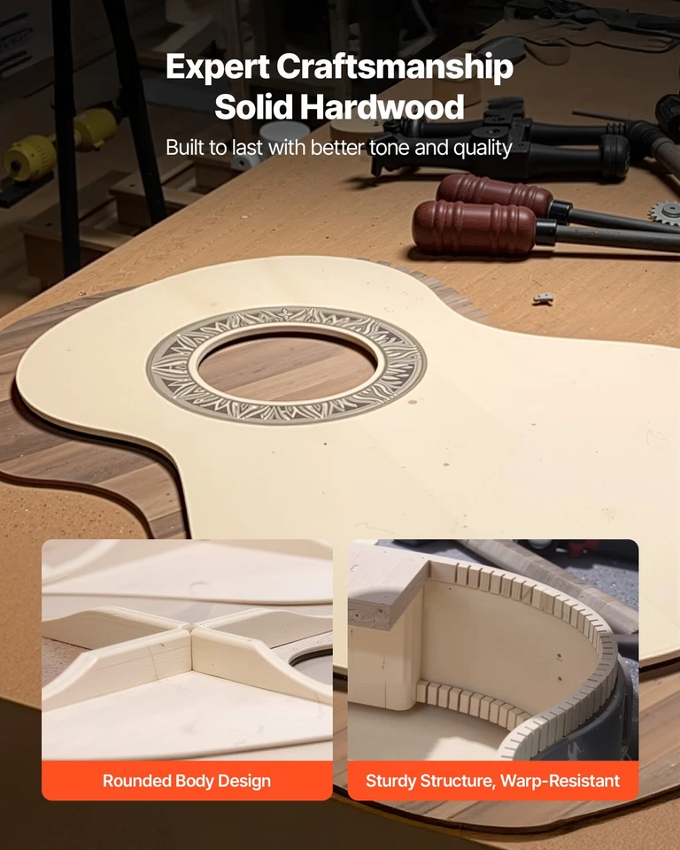 VEVOR Guitare Classique Débutants Jeunes Enfants 78 cm Bleu avec Cordes Nylon - Photo 4/4