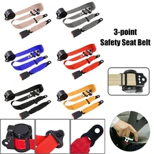 Safety Emergency Locking Retractor 3-Point Seat Belt for Car Front Rear Seats
