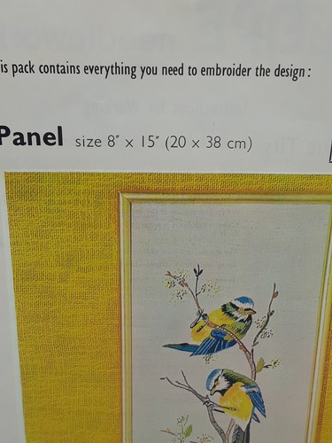 Vintage Penelope Blue Tits Birds Needlepoint Kit (Open) - 8" x 15" (3092) - Picture 5 of 10