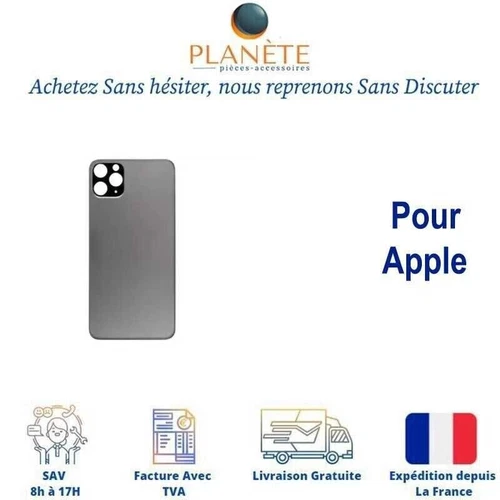 Space Gray Battery Cover for iPhone 11 Pro (A2160 A2217 A2215) (LASER LH)