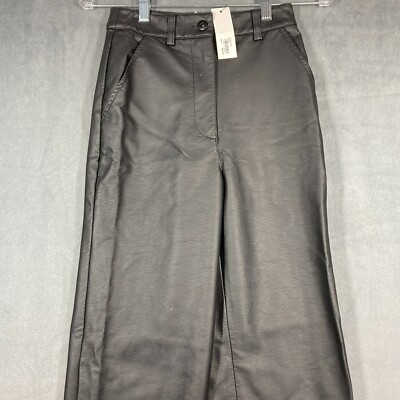 Glassons Black Faux Leather Pants High Waisted Size6