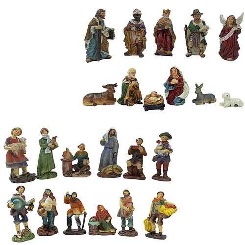 Set Presepe 9 Cm Personaggi Natività Pastori Natale Statuette Re Magi 3516 - Imagen 1 de 3