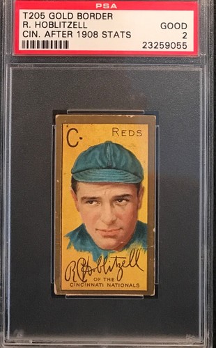R. Hoblitzell [Cin. After 1908 Stats] 1911 T205 Gold Border card
