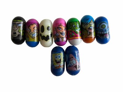 MIGHTY BEANZ VINTAGE (2004) INKL. SPONGEBOB & PATRICK STAR 9 INSGESAMT SELTEN