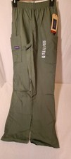 Cherokee workwear scrubs women Pull On Cargo Pants Olive green XS 4200